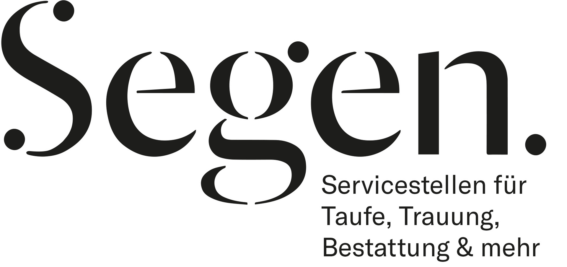 Schriftzug der Servicestelle Segen. Logo Servicestelle Segen